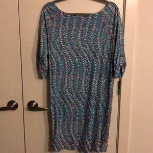 Lilly Pulitzer Clam Oyster Print Boat Neck Dress